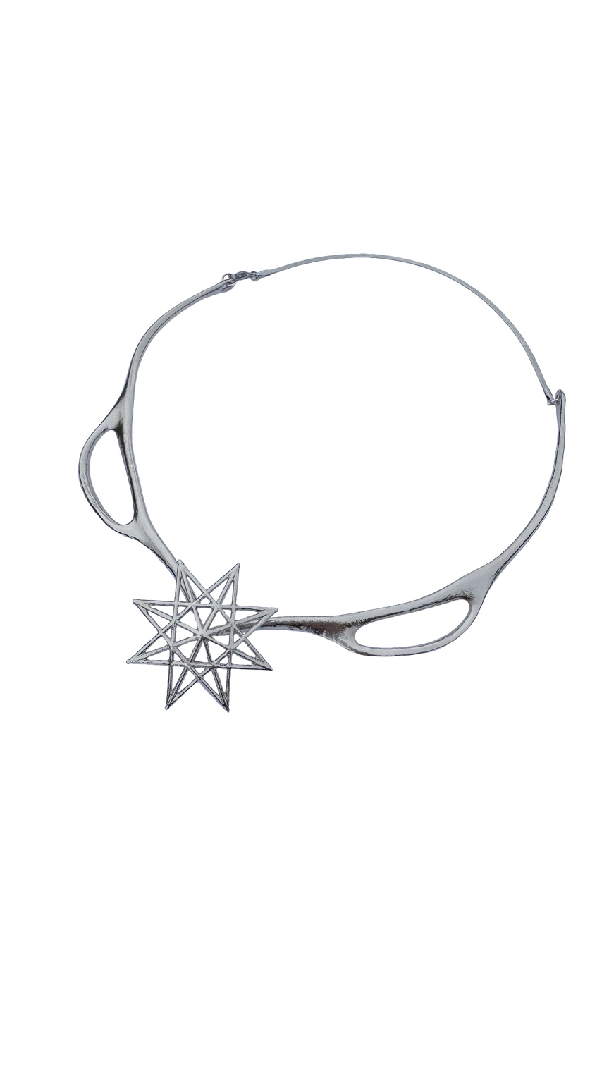 Silver Star Code necklace